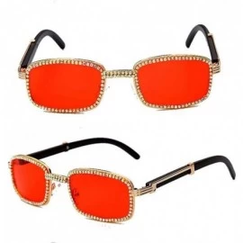 Square Colorful Rectangle Rhinestone Sunglasses Eyeglasses - 4 - CJ198G8S4O6 $30.58