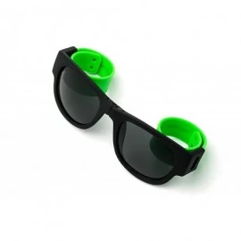 Sport Folding Retro Design for Action Sports Easy to Store Sunglasses - Green - CZ17XXHU3C9 $20.36