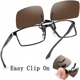 Rimless Unisex Fashion Polarized Clip-on Sunglasses Lightweight Plastic Frame Composite-UV400 Lens Glasses for Outdoor - CJ19...