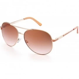 Aviator Sunglasses for Women - Aviator Sunglasses - UV400 Protection Lens - 61MM - Metal Frame - Ultra Lightweight - CB123KS2...