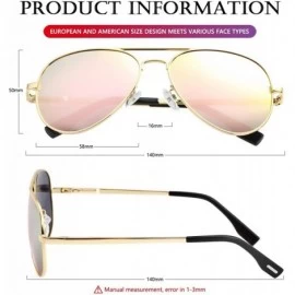 Round Polarized Aviator Sunglasses for Men Women Vintage Round Metal Sun Glasses 100% UV400 Protection - CI194LCIQWW $14.12
