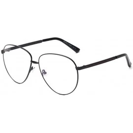 Rimless Women UV400 Mirror Rose Gold Pilot Sunglasses Men Shades Sun Glasses - Black F - CN183385ZYQ $12.28