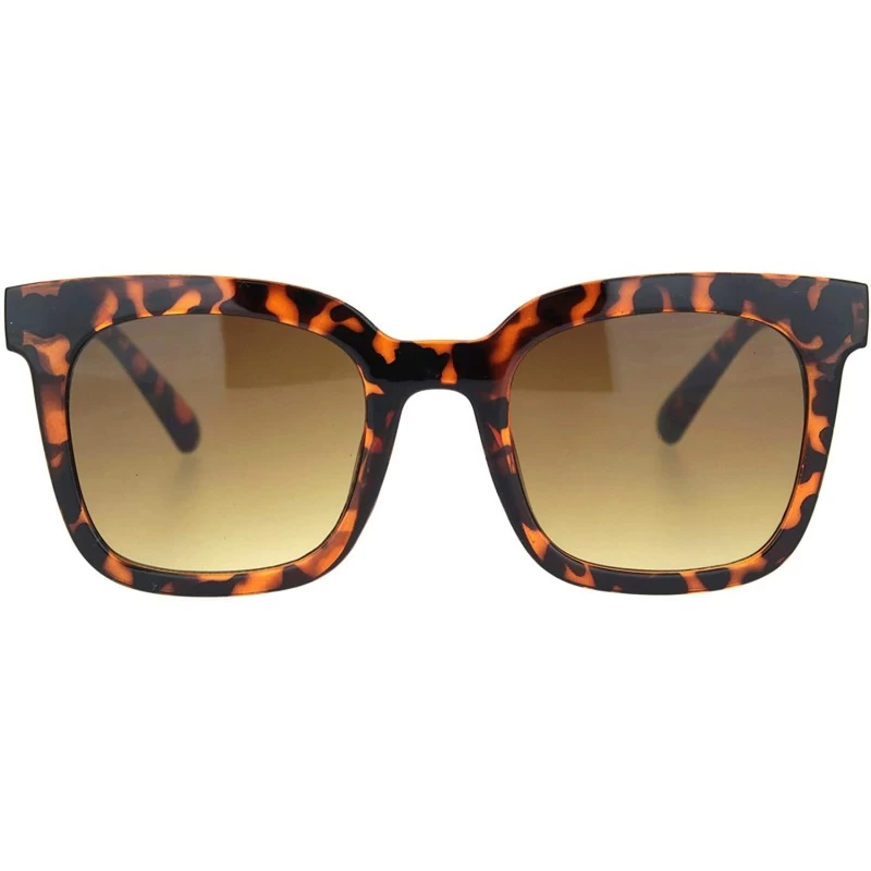 Square Womens Sunglasses Classic Square Frame Casual Fashion Shades UV 400 - Tortoise (Brown) - CF19580CNXE $8.77