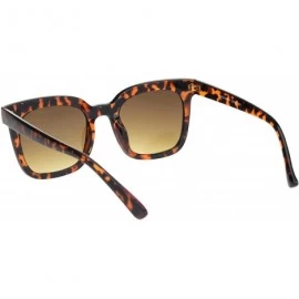 Square Womens Sunglasses Classic Square Frame Casual Fashion Shades UV 400 - Tortoise (Brown) - CF19580CNXE $8.77