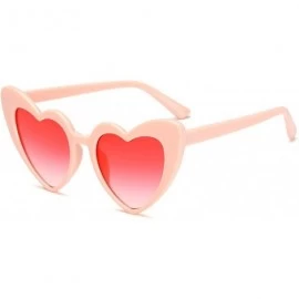 Square Vintage Sunglass Fashion Love Heart Sunglasses Women Cute Sexy Retro Cat Eye Cheap Red Female - C2 - CV198AHLA4S $23.08