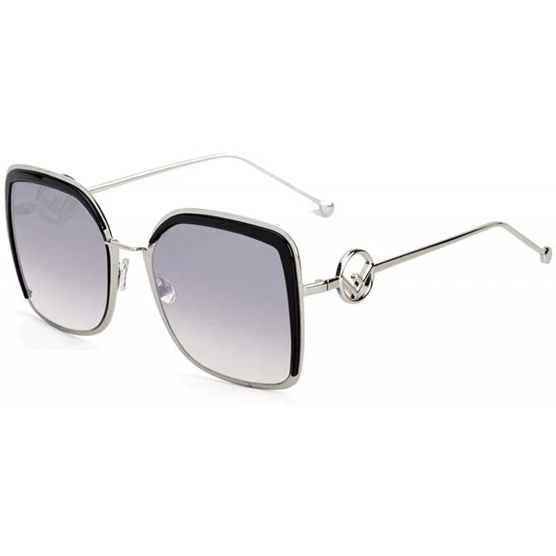 Aviator Fashion sunglasses ladies- 2019 new sunglasses women's big frame eyebrow sunglasses - G - CR18S6H2TO9 $49.67