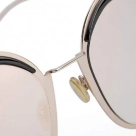 Aviator Fashion sunglasses ladies- 2019 new sunglasses women's big frame eyebrow sunglasses - G - CR18S6H2TO9 $49.67