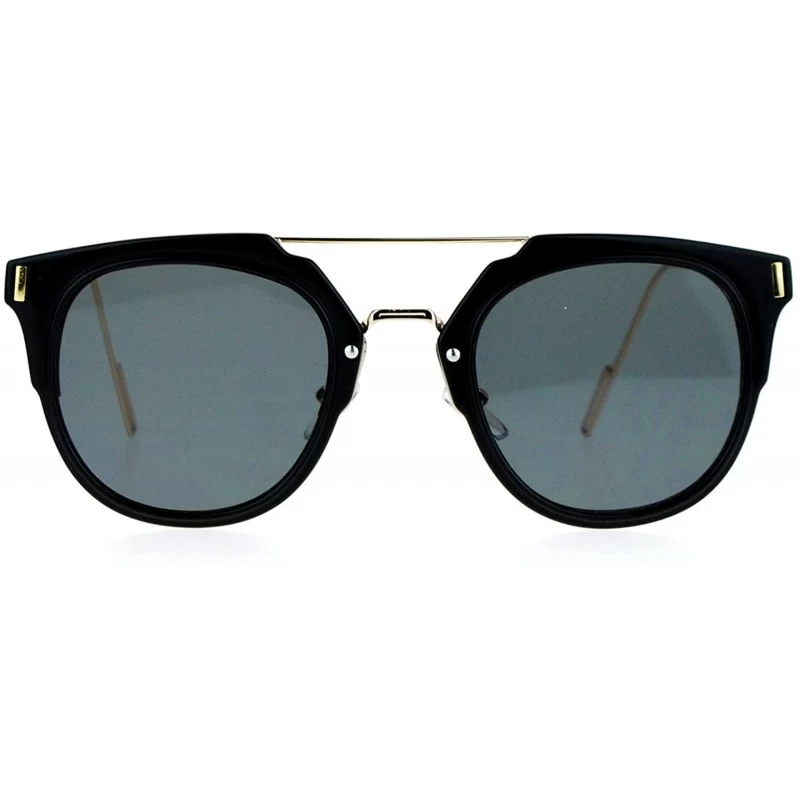 Wayfarer Rimless Half Rim Wire Arm Rectangular Designer Fashion Sunglasses - Black Gold - CW12G8WBPV3 $10.32