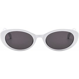 Oval Goggles Sunglasses Retro Oval Women Sunglasses - CW1943Q8QY7 $11.78