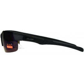 Wrap Xloop Sunglasses Mens Wrap Half Rim Sports Fashion Light Weight UV 400 - Brown - CN1802MAD5Q $11.80