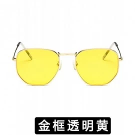 Aviator Retro Classic Vintage Small Square Sunglasses Men Polygon Sun Glasses Women Metal Frame Lens Eyewear UV400 - 3 - CZ19...
