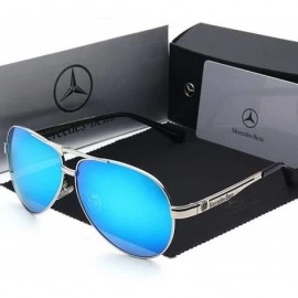 Aviator Retro Unisex Polarized Sunglasses for Men-100% UV protection - Styleb Blue - CI18ATDMXWG $20.83