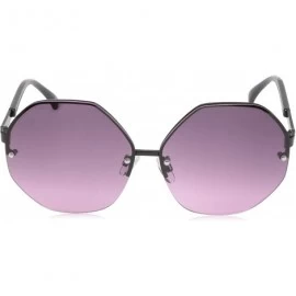 Square R3268 Semi Rimless Sunglasses Protection - Black - CA18O39OLK5 $20.94