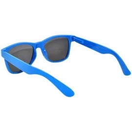 Wayfarer Classic Vintage 80's Style Sunglasses Colored plastic Frame for Mens or Womens - 1 Smoke Lens Blue - CI11QTP7LIL $8.60