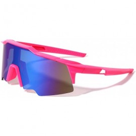 Rimless Sports Shield Fashion Color Sunglasses - Pink - CF196IN2K6Z $30.40
