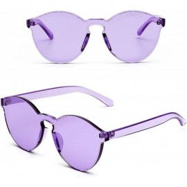 Rimless New Fashion Transparent Tinted Rimless Cat Eye Sunglasses For women - Purole - C6183W5AR4D $22.03
