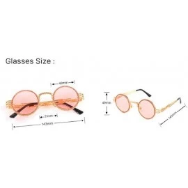 Round Vintage Sunglasses Designer Colorful Rhinestone - C318URE8Q78 $13.87