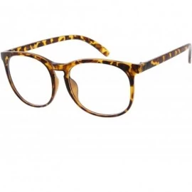 Square Classic Horn Rimmed Square Eyeglasses For Men Women Clear Lens 54mm - Tortoise / Clear - C817YITXD8G $8.02