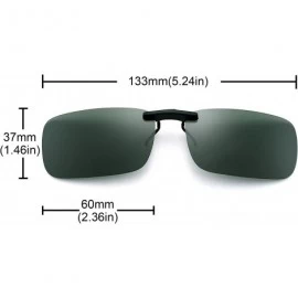 Rimless Rimless Rectangle Clip on Sunglasses Lightweight Polarized Eyeglasses Men Women - Polarized Green - CT18GD8AGDL $10.76