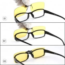 Rimless Rimless Rectangle Clip on Sunglasses Lightweight Polarized Eyeglasses Men Women - Polarized Green - CT18GD8AGDL $10.76