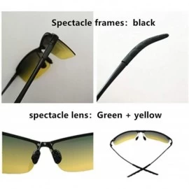 Rimless Photochrommic Lens Polarized Light Night Driving Movement Sunglasses Al-Mg Light - 03 Black Frame - CY18OXNSE5R $11.94