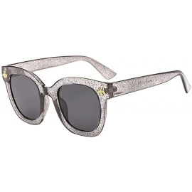 Oval Sunglasses Plastic Polarized Goggles Glasses Eyewear - Clear - CY18QOK67EY $9.48