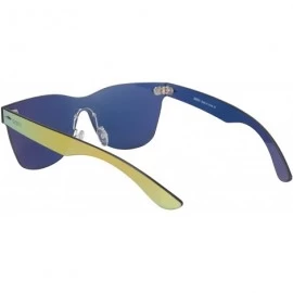 Butterfly One-piece Mirror Sunglasses UV400 Women's Summer Glasses-S71001 - Orange - C318QI3Q0CD $9.82