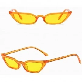 Cat Eye Women Retro Narrow Cat Eye Sunglasses - Stylish Plastic Candy Color Goggles Eyewear For Beach Outdoor Activities - CA...