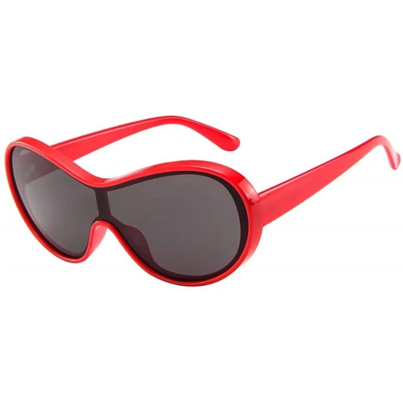 Sport Casual Oversized Sunglasses Men Wraparound - E - C018SC0ETAK $11.56