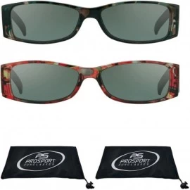 Square Trendy Square Framed Reading Sunglasses for Women (Camo + Red - 1.50) - CW180RICRNC $16.62