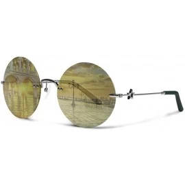 Rimless Solo Palladium Green Jewelry Sunglasses - CF18KML0ILY $49.25