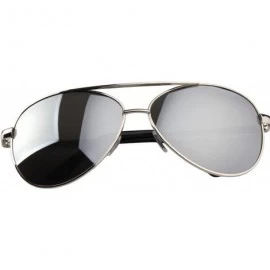 Aviator Men's sunglasses and flying glasses polarized tourism driving mirror driver type - Silver Water - CO12KFBF0JV $31.19