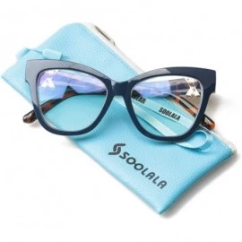 Oval Womens Butterfly Frame Reading Glasses w/Shiny Rhinestones - Blue - CS18ZSKI5QL $11.81