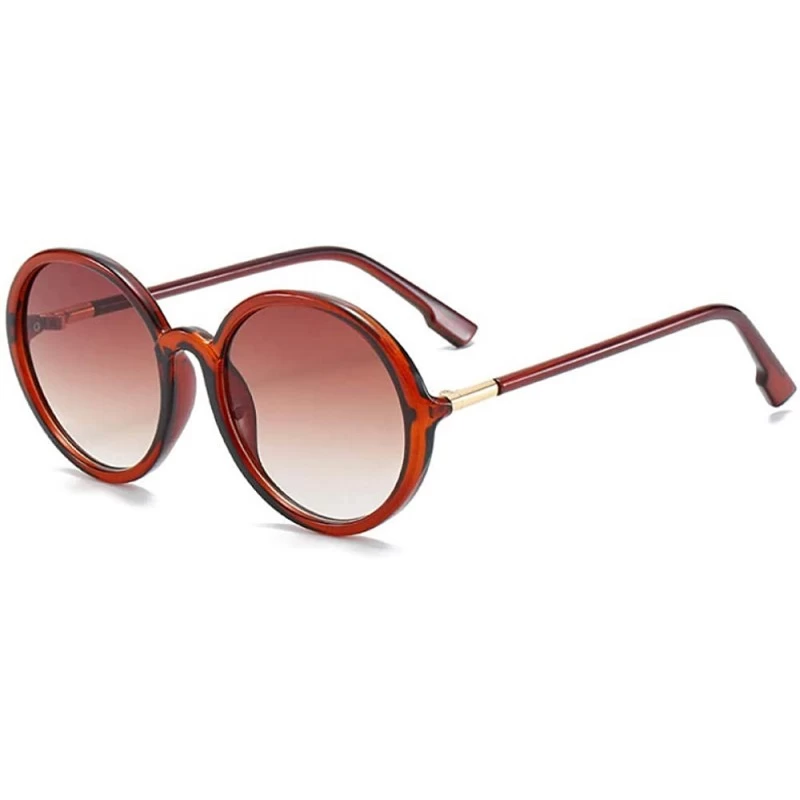Rimless Fashion Round Frame Sunglasses Trend Ladies Sunglasses Versatile Sunglasses - CL18X857U9W $33.54