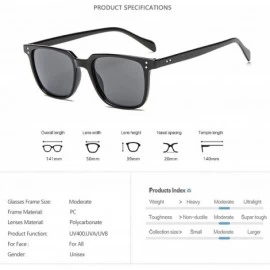 Oval Fashion Square Sunglasses Men Women Retro Designed Driving Sun Glasses Classic Shades Trendy Eyewear UV400 - CS199CETG69...