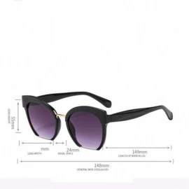 Cat Eye Trendy Colored Half Frame Cat Eye Sunglasses Women Eyeglasses - 7 - CF18WZSMTAC $21.16