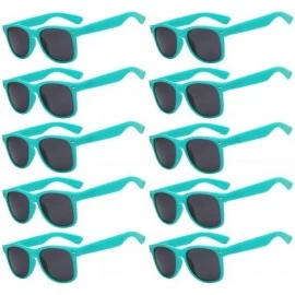 Wayfarer Stylish Vintage Sunglasses Smoke Lens 10 Pack in Multiple Colors OWL. - Turquoise_10_pairs - CD126ZFCW5L $39.37