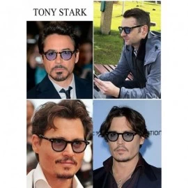 Round Vintage Johnny Depp Round Sunglasses Tint Lens Nerd Colorful Eyewear See Through Film Tony stark Glasses - 14 - CN18AK6...