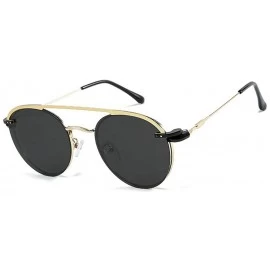 Round 2019 retro new mirror polarized magnet outer ring polarized inner ring flat mirror unisex sunglasses - CT18TAUGL5N $25.45