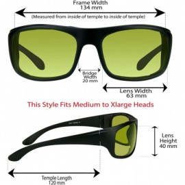 Rectangular Motorcycle Sunglasses Foam Padded Wind Dust and Impact Resistant - Smoke- Clear & Yellow - CB188WWMWEH $82.33