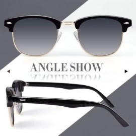 Round Polarized Sunglasses for Men Driving Sun glasses Shades 80's Retro Style Brand Design Square - CV18N0724D4 $12.91