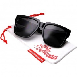 Wayfarer Mens Extra Large XL Oversized Black Square Sunglasses - Black - CG120Y9SW3P $9.31