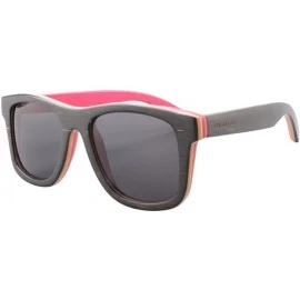 Wayfarer Polarized Wooden Sunglasses Skateboard Wood Summer Glasses UV400 Protection Outdoor Sports Sunglasses-SG68004 - CS18...