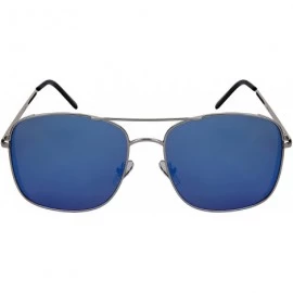 Aviator Classic Aviator Style Metal Frame Flat Full Mirror Lens Men Women W/Fiber Case 5116-FLREV - CC187C6IOXT $18.38