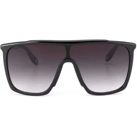 Oversized Oversized One Piece Sunglasses for Women Unique Gradient Lens For Female UV400 - C2 Black Leopared - CR198G8GW5O $1...