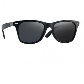 Square Unisex Fashion Eyewear Unique Sunglasses Polarized Retro Glasses - Black B - CQ197COCW2S $20.88