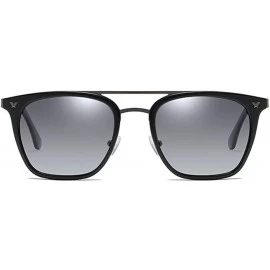 Square Flat Top Square Polarized Sunglasses for Men and Women UV400 - C2 Black Yellow - C2198KHU695 $10.07