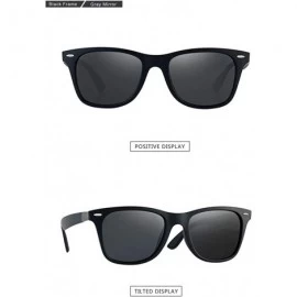 Square Unisex Fashion Eyewear Unique Sunglasses Polarized Retro Glasses - Black B - CQ197COCW2S $19.80