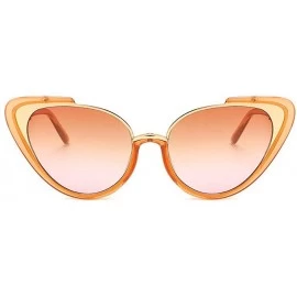 Goggle Women Fashion Brand Design Cat glasses Mens Goggle UV400-Party sunglasses - Brown Pink - C518RGKMCR6 $14.68