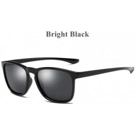 Aviator Mens Polarized Sunglasses Women Fashion Sun Glasses Blue As Picture - Bright Black - CK18YZWC4GG $9.68